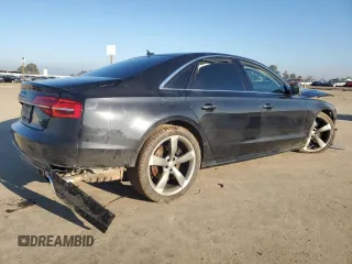 2015 Audi S8 with VIN WAUK2AFD5FN009448, listed as a Copart auction lot 87745715 with 96,490 mi miles and Salvage Title. Bid and sale history available at carsss.com. Image 3.