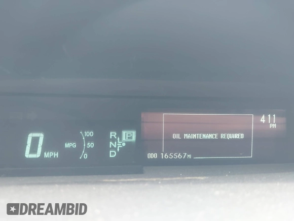 2011 Toyota Prius I with VIN JTDKN3DU3B0311577, listed as a IAAI auction lot 42126386 with 165,567 mi miles. Bid and sale history available at carsss.com. Image 7.
