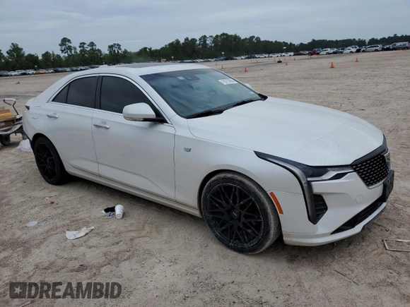 2021 Cadillac CT4 Premium Luxury with VIN 1G6DB5RK2M0112496, listed as a Copart auction lot 70277664 with Not Provided miles and Salvage Title. Bid and sale history available at DreamBid. Image 4.