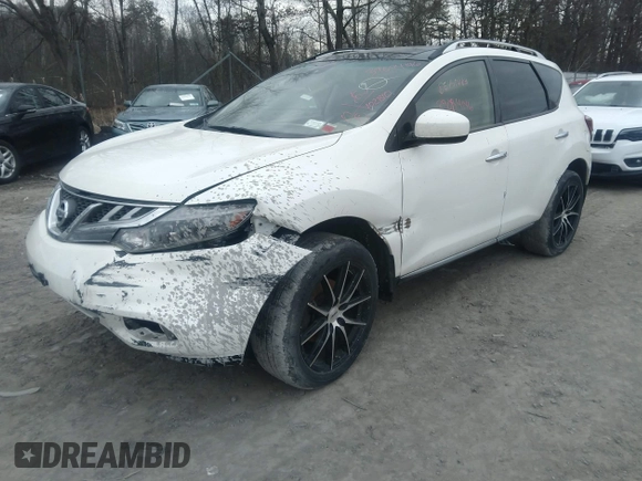 2013 Nissan Murano SV with VIN JN8AZ1MWXDW308346, listed as a IAAI auction lot 41027297 with 102,810 mi miles. Bid and sale history available at carsss.com. Image 2.