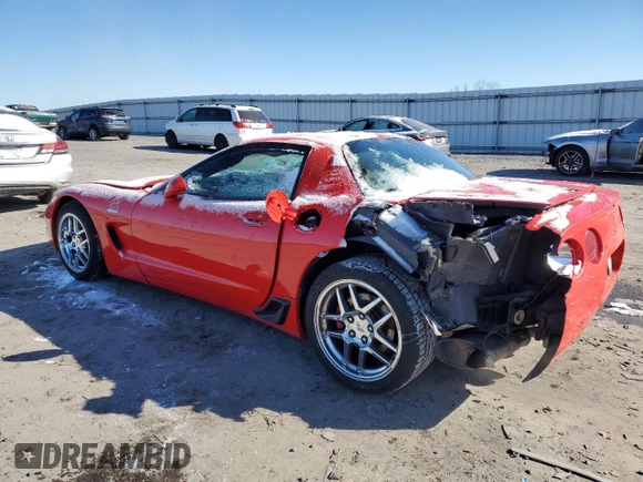 2004 Chevrolet Corvette Z06 with VIN 1G1YY12S545112990, listed as a Copart auction lot 41887135 with 97,376 mi miles and Salvage Title. Bid and sale history available at carsss.com. Image 2.