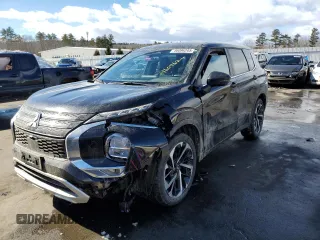 2022 Mitsubishi Outlander SE with VIN JA4J4UA85NZ067758, listed as a Copart auction lot 46096245 with 75,396 mi miles and Salvage Title. Bid and sale history available at carsss.com. Image 1.