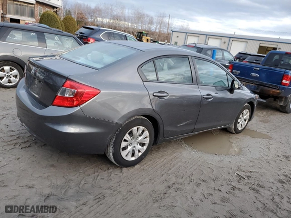 2012 Honda Civic Sdn LX with VIN 2HGFB2F59CH610631, listed as a Copart auction lot 85114294 with 133,281 mi miles and Clean Title. Bid and sale history available at carsss.com. Image 3.