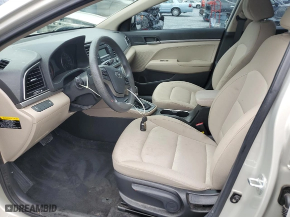 2017 Hyundai Elantra SE with VIN KMHD74LF2HU395528, listed as a Copart auction lot 52315635 with 66,228 mi miles and Non Repairable. Bid and sale history available at carsss.com. Image 7.