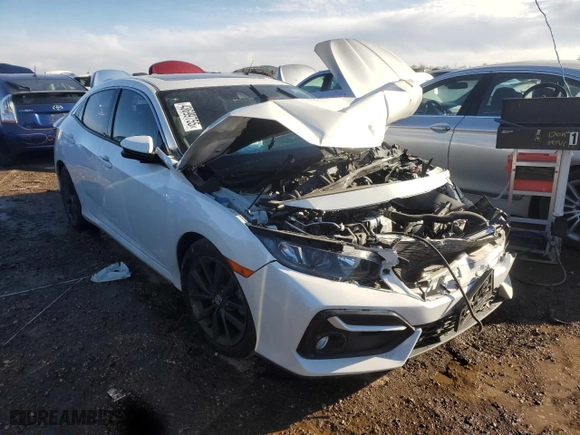 2020 Honda Civic Hatchback EX-L with VIN SHHFK7H8XLU218443, listed as a Copart auction lot 43699755 with 0 mi miles and Salvage Title. Bid and sale history available at carsss.com. Image 4.