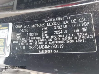 2021 Kia Forte GT-Line с VIN 3KPF34AD4ME290119, выставлен на аукционе IAAI как лот 42474225 с пробегом 69 484 миль миль и . История ставок и продаж доступна на DreamBid. Изображение 9.