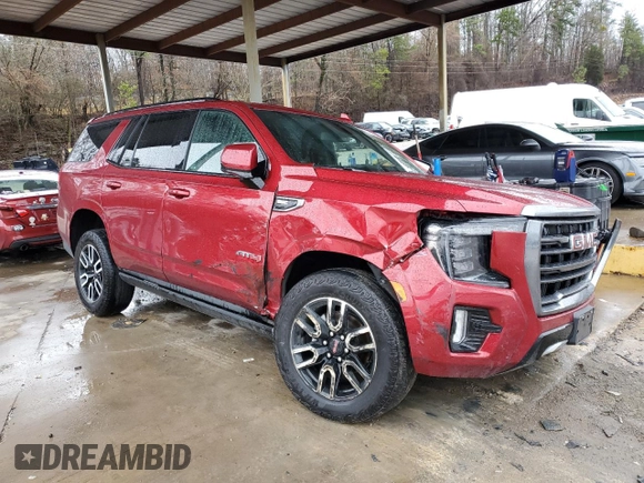 2023 GMC Yukon AT4 with VIN 1GKS2CKL6PR248694, listed as a Copart auction lot 44624245 with 41,182 mi miles and Salvage Title. Bid and sale history available at carsss.com. Image 4.