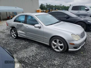 2005 Mercedes-Benz C 230 Kompressor with VIN WDBRF40J25F667368, listed as a Copart auction lot 59930135 with 149,996 mi miles and Salvage title. Bid and sale history available at DreamBid. Image 4.