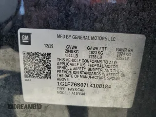2020 Chevrolet Bolt EV Premier z VIN 1G1FZ6S07L4108184, wystawiony jako Copart lot #55855655 z przebiegiem 115 261 mil mil oraz Szkoda całkowita • Salvage title. Historia ofert i sprzedaży dostępna na DreamBid. Obrazek 12.