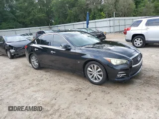2014 Infiniti Q50 Premium with VIN JN1BV7AP6EM680844, listed as a Copart auction lot 60309715 with 182,173 mi miles and Salvage title. Bid and sale history available at DreamBid. Image 4.