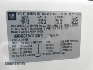 2012 Chevrolet Avalanche LTZ z VIN 3GNMCGE04CG103276, wystawiony jako IAAI lot #41913522 z przebiegiem 139 633 mil mil oraz . Historia ofert i sprzedaży dostępna na DreamBid. Obrazek 9.