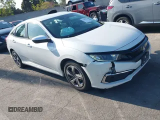 2019 Honda Civic Sedan LX with VIN 2HGFC2F62KH505921, listed as a IAAI auction lot 41982303 with 72,618 mi miles. Bid and sale history available at carsss.com. Image 1.