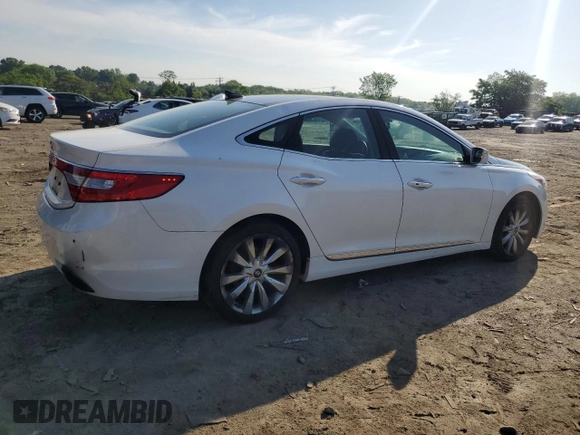2013 Hyundai Azera with VIN KMHFH4JG6DA262297, listed as a Copart auction lot 56781155 with 234,793 mi miles and Clean Title. Bid and sale history available at DreamBid. Image 3.