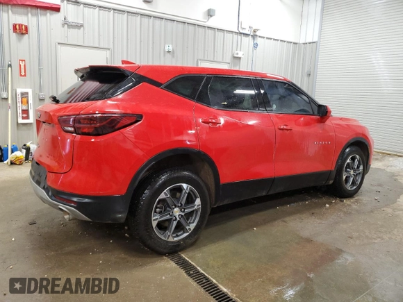 2023 Chevrolet Blazer LT with VIN 3GNKBHR41PS130600, listed as a Copart auction lot 55094785 with 72,155 mi miles and Salvage title. Bid and sale history available at DreamBid. Image 3.