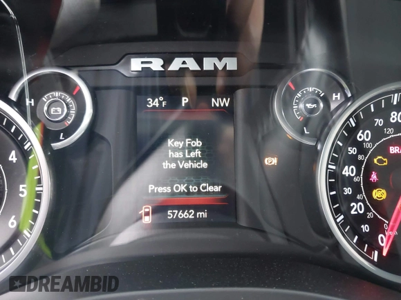 2022 Ram 1500 Big Horn z VIN 1C6RREBG3NN173629, wystawiony jako IAAI lot #40765434 z przebiegiem 57 662 mil mil oraz . Historia ofert i sprzedaży dostępna na DreamBid. Obrazek 7.