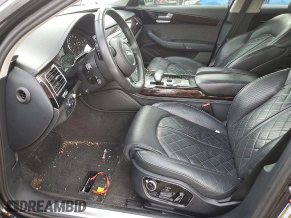 2015 Audi A8 4.0T with VIN WAUJ2AFD5FN013267, listed as a Copart auction lot 39065654 with 64,541 mi miles and . Bid and sale history available at DreamBid. Image 7.