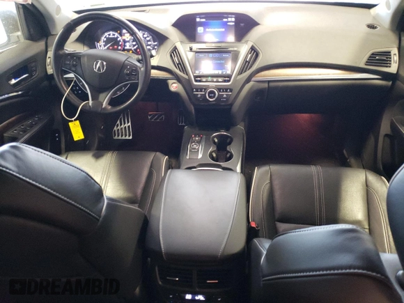 2017 Acura MDX Sport Hybrid w/Advance Pkg with VIN 5FRYD7H76HB000677, listed as a Copart auction lot 70718164 with 51,724 mi miles and Salvage Title. Bid and sale history available at carsss.com. Image 8.