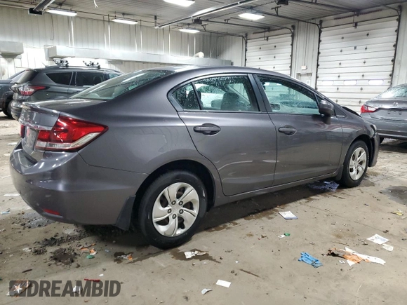2015 Honda Civic LX with VIN 19XFB2F50FE026925, listed as a Copart auction lot 55179905 with 181,255 mi miles and Non Repairable. Bid and sale history available at DreamBid. Image 3.