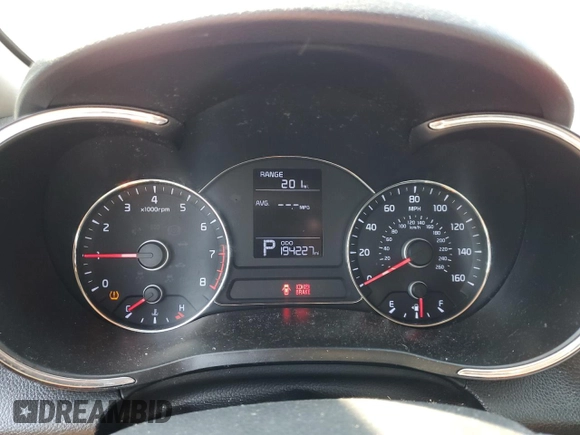 2016 Kia Forte LX with VIN KNAFK4A66G5585093, listed as a Copart auction lot 52929135 with 194,227 mi miles and Salvage Title. Bid and sale history available at carsss.com. Image 9.