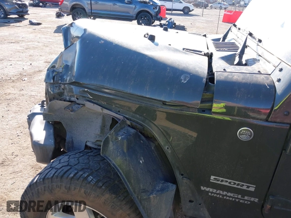 2015 Jeep Wrangler Unlimited Sport with VIN 1C4BJWDG5FL745673, listed as a IAAI auction lot 41681043 with 97,605 mi miles and . Bid and sale history available at DreamBid. Image 6.