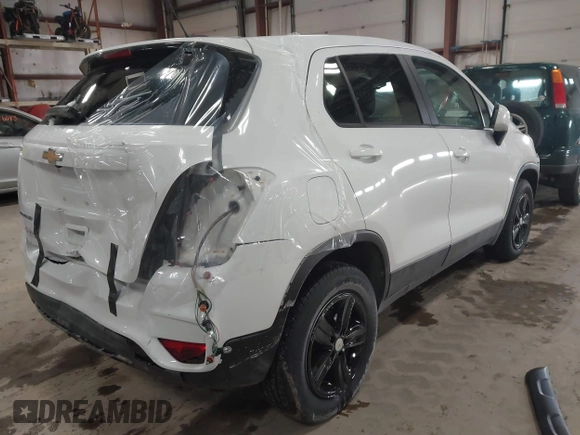 2020 Chevrolet Trax LS with VIN KL7CJNSB9LB084167, listed as a IAAI auction lot 41534378 with 63,612 mi miles. Bid and sale history available at carsss.com. Image 4.