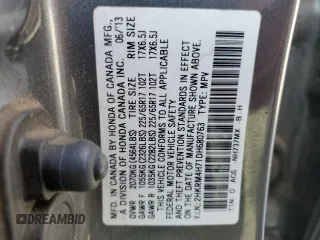 2013 Honda CR-V EX-L with VIN 2HKRM4H71DH680763, listed as a Copart auction lot 52959265 with 202,362 mi miles and Salvage Title. Bid and sale history available at carsss.com. Image 15.