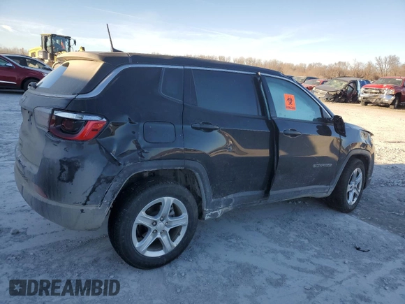2024 Jeep Compass Sport with VIN 3C4NJDAN4RT100350, listed as a Copart auction lot 46822695 with 40,451 mi miles and Salvage title. Bid and sale history available at DreamBid. Image 3.
