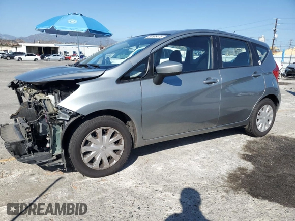 2015 Nissan Note S with VIN 3N1CE2CP4FL358297, listed as a Copart auction lot 59586475 with 53,252 mi miles and Salvage title. Bid and sale history available at DreamBid. Image 1.
