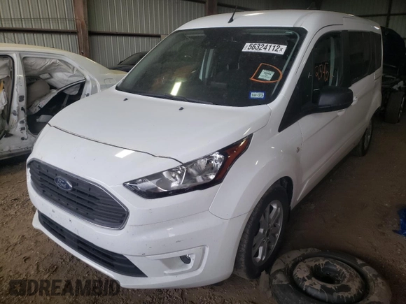 2021 Ford Transit Connect XLT with VIN NM0GS9F21M1487728, listed as a Copart auction lot 56324112 with 25,450 mi miles and . Bid and sale history available at DreamBid. Image 2.