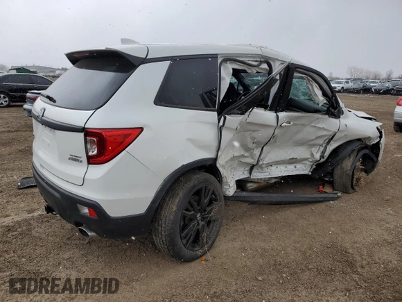 2021 Honda Passport Sport with VIN 5FNYF8H25MB014585, listed as a Copart auction lot 51894025 with 36,910 mi miles and Salvage title. Bid and sale history available at DreamBid. Image 3.