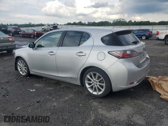 2012 Lexus CT 200h with VIN JTHKD5BH6C2089061, listed as a Copart auction lot 58827705 with 124,474 mi miles and Salvage title. Bid and sale history available at DreamBid. Image 2.