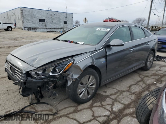 2018 Hyundai Sonata Hybrid SE with VIN KMHE24L39JA086798, listed as a Copart auction lot 42419605 with 93,847 mi miles and Clean Title. Bid and sale history available at carsss.com. Image 1.
