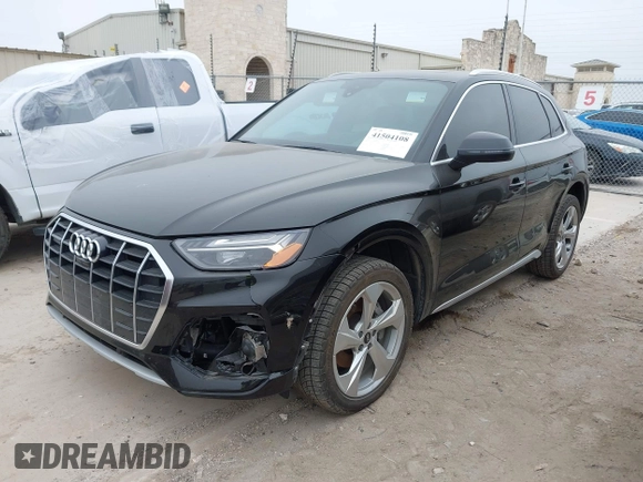 2021 Audi Q5 Premium Plus with VIN WA1BAAFY5M2065794, listed as a IAAI auction lot 41504108 with 47,085 mi miles. Bid and sale history available at carsss.com. Image 17.