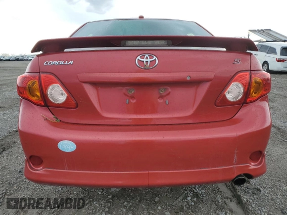 2009 Toyota Corolla with VIN 2T1BU40EX9C114798, listed as a Copart auction lot 51593365 with 164,331 mi miles and Salvage Title. Bid and sale history available at carsss.com. Image 6.