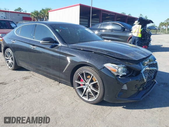 2019 Genesis G70 2.0T Sport with VIN KMTG24LA4KU016333, listed as a IAAI auction lot 41536018 with 70,587 mi miles. Bid and sale history available at carsss.com. Image 1.