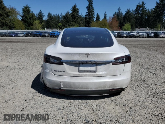 2014 Tesla Model S 60 with VIN 5YJSA1H12EFP51909, listed as a Copart auction lot 55489705 with Not Provided miles and Clean Title. Bid and sale history available at DreamBid. Image 6.