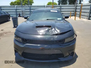 2019 Dodge Charger Scat Pack with VIN 2C3CDXGJ3KH740055, listed as a Copart auction lot 57780425 with 68,394 mi miles and Salvage Title. Bid and sale history available at DreamBid. Image 5.