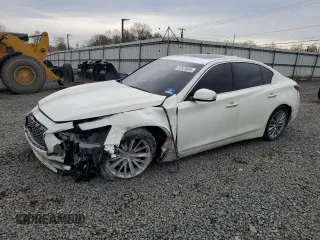 2019 Infiniti Q50 Luxe z VIN JN1EV7AR2KM557598, wystawiony jako Copart lot #52929655 z przebiegiem 80 992 mil mil oraz Szkoda całkowita • Salvage title. Historia ofert i sprzedaży dostępna na DreamBid. Obrazek 1.