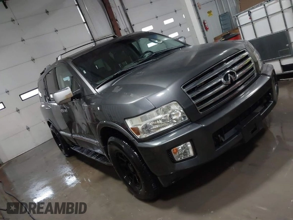 2004 Infiniti QX56 with VIN 5N3AA08C14N812225, listed as a IAAI auction lot 41496326 with 213,916 mi miles. Bid and sale history available at carsss.com. Image 1.