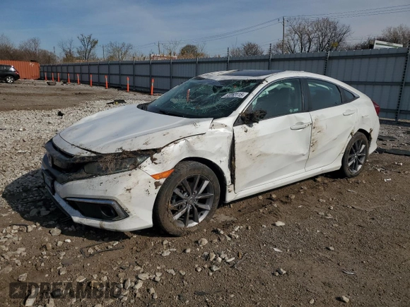 2019 Honda Civic EX-L z VIN 19XFC1F76KE005063, wystawiony jako Copart lot #53252115 z przebiegiem 87 758 mil mil oraz Szkoda całkowita • Salvage title. Historia ofert i sprzedaży dostępna na DreamBid. Obrazek 1.