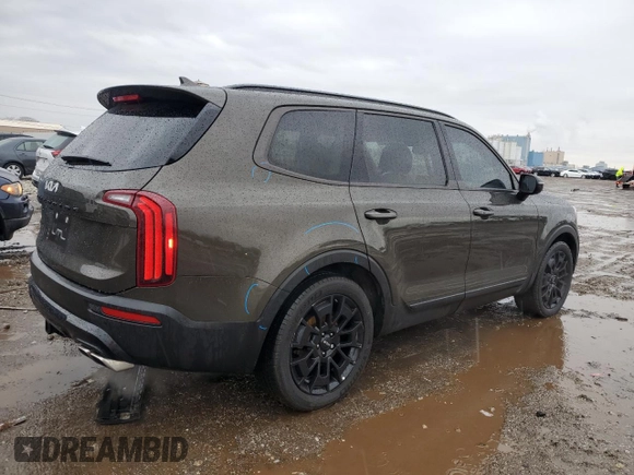 2022 Kia Telluride SX with VIN 5XYP5DHC6NG283463, listed as a Copart auction lot 47354935 with 58,621 mi miles and Salvage Title. Bid and sale history available at DreamBid. Image 3.