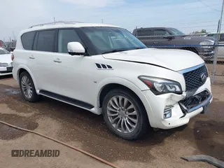 2015 Infiniti QX80 with VIN JN8AZ2ND4F9771054, listed as a IAAI auction lot 41552005 with 172,746 mi miles and . Bid and sale history available at DreamBid. Image 1.