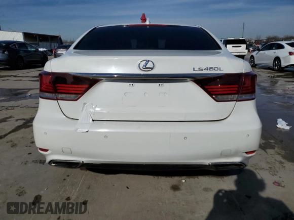2014 Lexus LS 460 L with VIN JTHGL5EF3E5053199, listed as a Copart auction lot 88128655 with 204,969 mi miles and Salvage title. Bid and sale history available at DreamBid. Image 6.