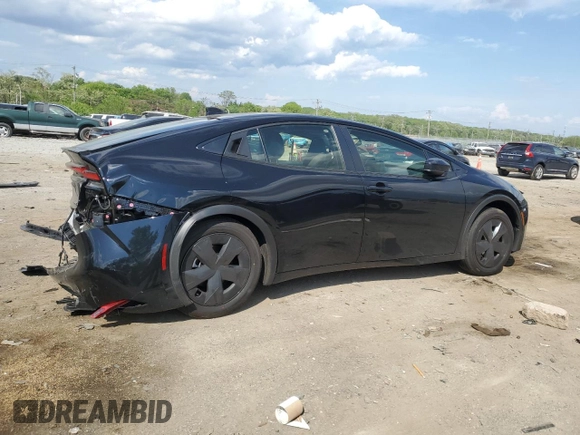 2024 Toyota Prius LE with VIN JTDACAAU1R3047729, listed as a Copart auction lot 55657455 with 2,092 mi miles and Salvage Title. Bid and sale history available at DreamBid. Image 3.