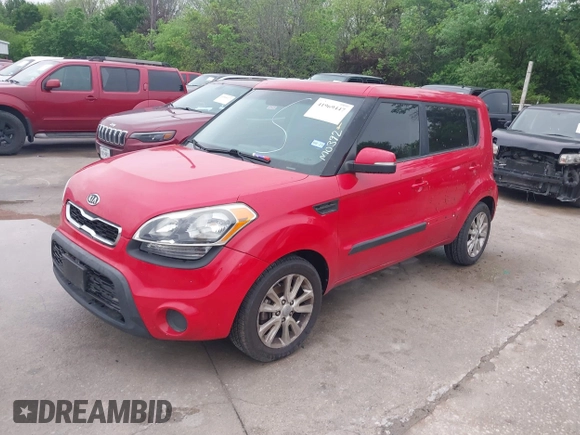2012 Kia Soul + with VIN KNDJT2A63C7357081, listed as a IAAI auction lot 41969447 with 1 mi miles. Bid and sale history available at carsss.com. Image 2.