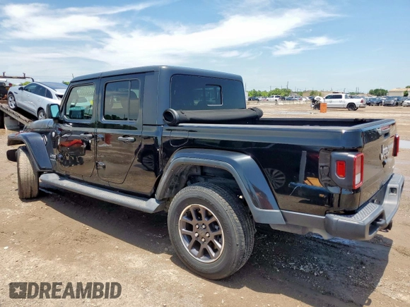 2021 Jeep Gladiator Overland z VIN 1C6HJTFG0ML578410, wystawiony jako Copart lot #58590995 z przebiegiem Nie podano mil oraz Szkoda całkowita • Salvage title. Historia ofert i sprzedaży dostępna na DreamBid. Obrazek 2.