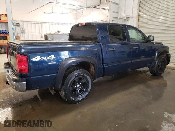 2006 Dodge Dakota SLT with VIN 1D7HW48KX6S664923, listed as a Copart auction lot 48756195 with 155,012 mi miles and Salvage Title. Bid and sale history available at carsss.com. Image 3.