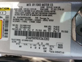 2014 Ford Fusion Titanium с VIN 3FA6P0K90ER363283, выставлен на аукционе Copart как лот 55156795 с пробегом 54 099 миль миль и Списание • Salvage title. История ставок и продаж доступна на DreamBid. Изображение 12.