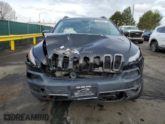 2015 Jeep Cherokee Trailhawk with VIN 1C4PJMBS9FW521872, listed as a Copart auction lot 55338955 with 146,602 mi miles and Salvage title. Bid and sale history available at DreamBid. Image 5.