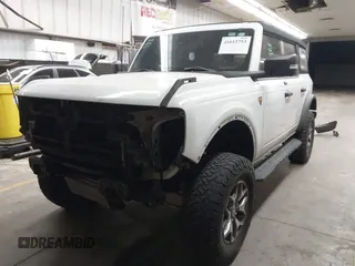 2021 Ford Bronco with VIN 1FMEE5DP2MLA94460, listed as a IAAI auction lot 41615753 with 43,808 mi miles and . Bid and sale history available at DreamBid. Image 2.